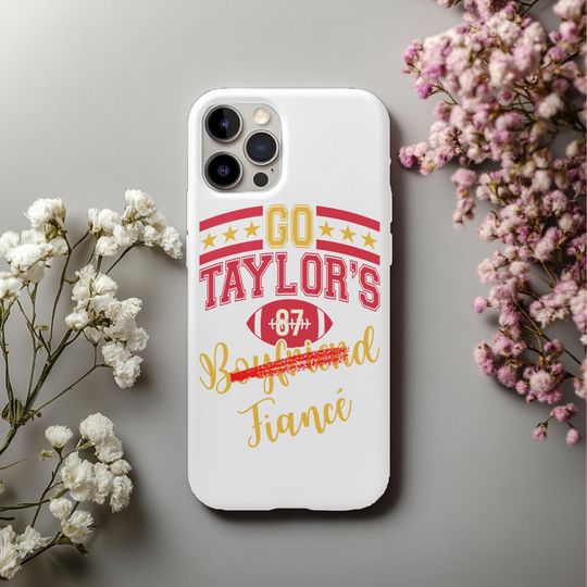 Discover Taylor Red Gold Fan iPhone Case, Stylish Retro Protective Cover for iPhone and Samsung