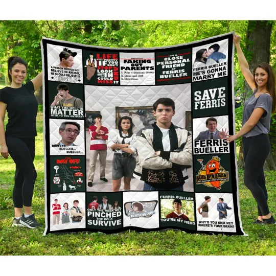 Ferris Bueller's Day Off Quilt, Teen Movies Quilt Blanket Soft and Cozy Luxury