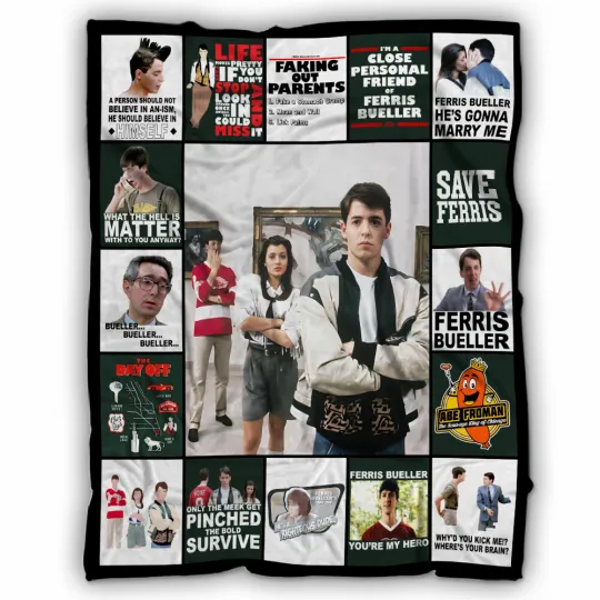 Discover Ferris Bueller's Day Off Blanket, Teen Movies Fleece, Sherpa Blanket