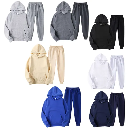 Discover Mens Tops And Pants Sets Hooded Sweatshirt With Sweatpants Hoodie Sports,Gym