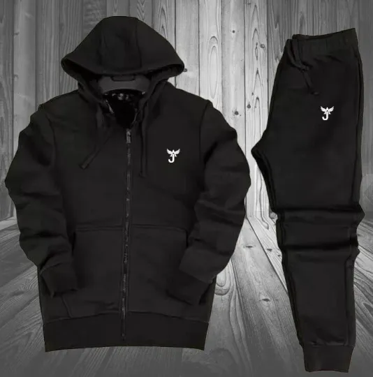 Discover Men's Full Zip 2-Piece Tracksuit Set | Fleece Hoodie and Sweatpants | All Season