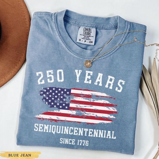 Discover Comfort Colors Retro Usa 250 Shirt, Independence Day Shirt, Celebrate 250th Anniversary Shirt Usa Flag Tee 4th of July Shirt Patriotic Gift