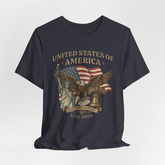 Discover USA 250th Anniversary Shirt, Vintage American Birthday Tee, USA Independence Day Shirt, America 250th Anniversary Unisex Tee