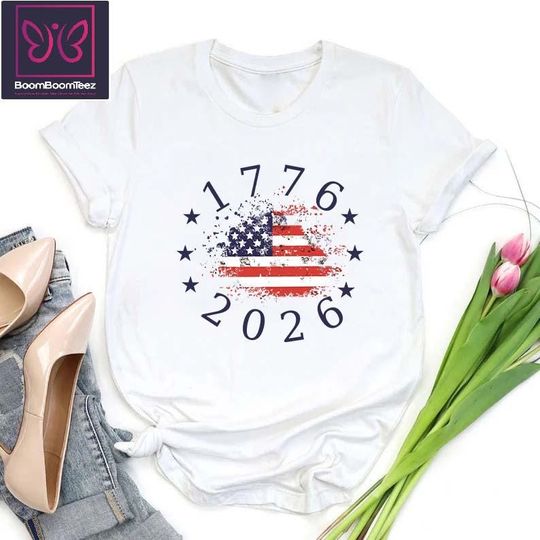 Made in America T-Shirt, Patriotic USA Flag Tee America 250th Anniversary Tee,Patriotic Gift,4th of July Shirt,Independence Day Gift