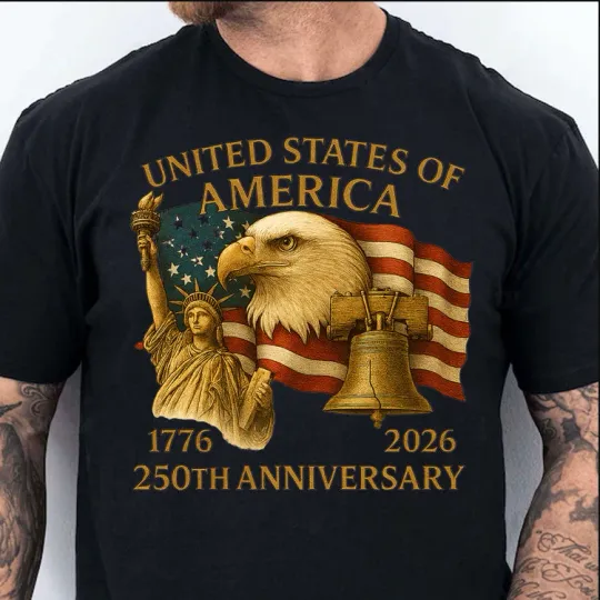 Discover 250 Years Anniversary USA Shirt, America 250 Years of Freedom 250th Birthday Tee