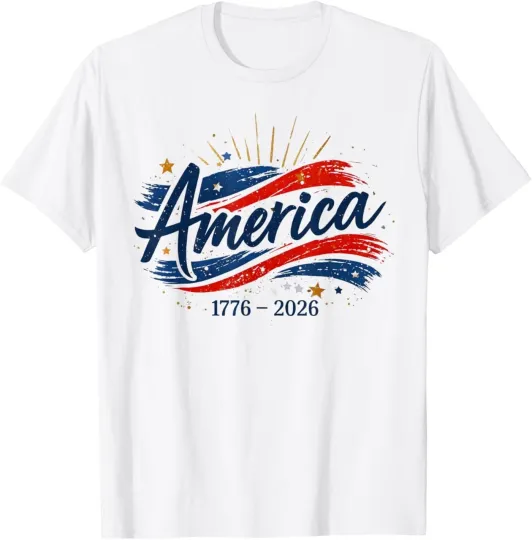 Discover 250 Years American Flag Anniversary USA 250th Birthday T-Shirt