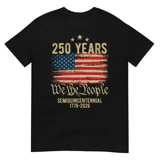 Discover 250 Years American Flag 250th Anniversary USA T-Shirt