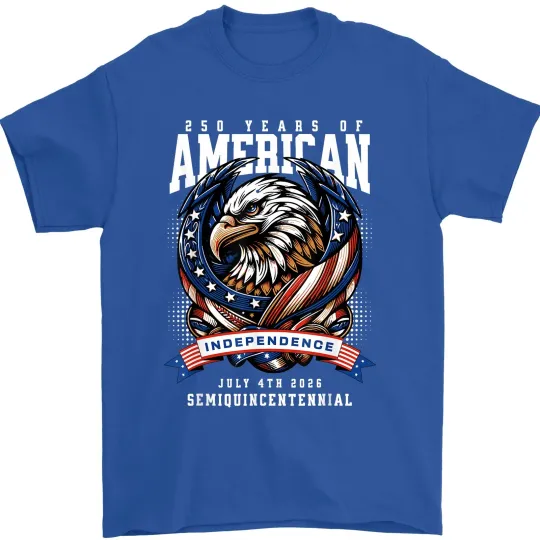 Discover 250 Years American Flag 250th Anniversary USA Patriotic Retro Unisex T-Shirt