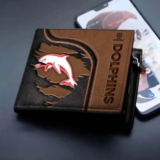 Dolphins Leather Wallet for Men