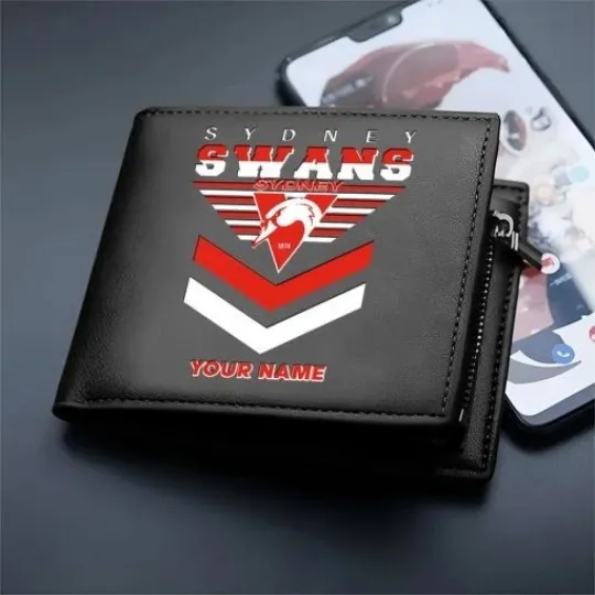 Discover Sydney Swans Custom Name Special Edition Leather Wallet
