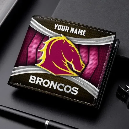 Discover Brisbane Broncos Leather Wallet