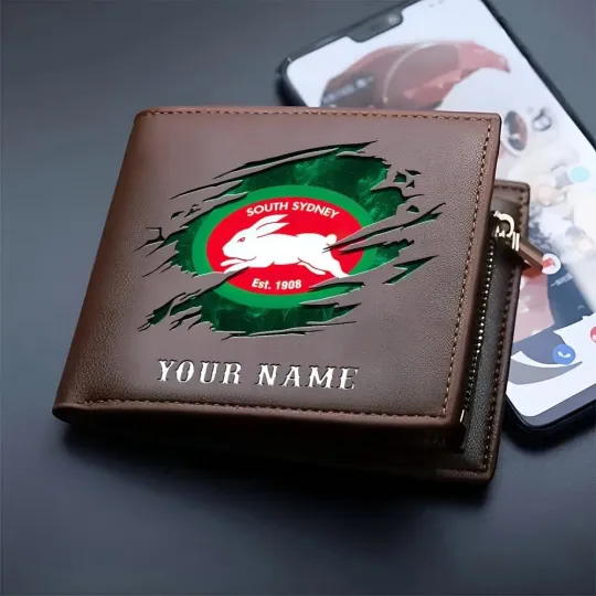 Discover South Sydney Rabbitohs NRL Personalized New Man Wallet Gift For Fans