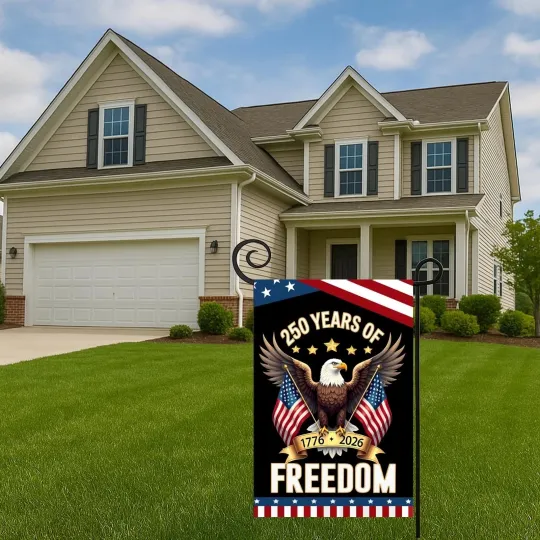 Discover 250 Years America Garden Flag,250th Anniversary USA Patriotic