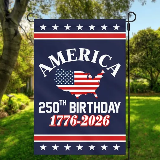 Discover 1776-2026 USA 250th Birthday Garden Flag Decor