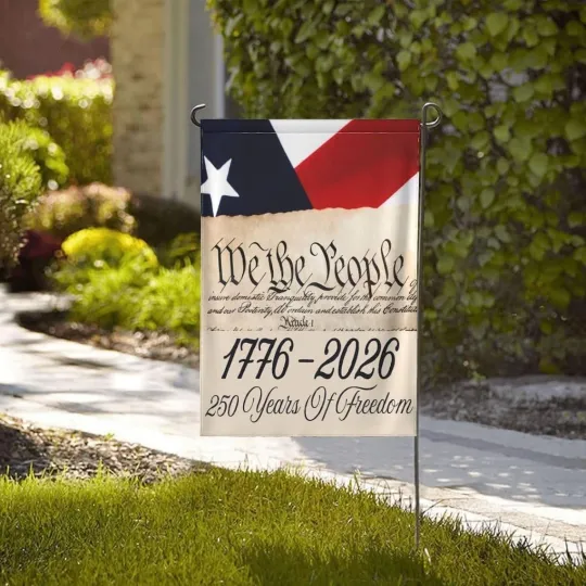 Discover 250th Anniversary USA Patriotic House Garden Flag