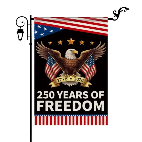 Discover 250th Anniversary USA Garden Flag 250 Years Freedom 1776-2026 America Eagle Flag