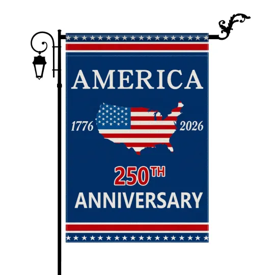 Discover 250th Anniversary USA Garden Flag, 1776-2026 American Map Patriotic Garden Flag