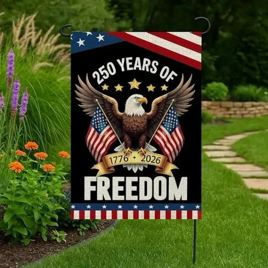 Discover America 250 years Garden Flag,1776-2026 USA 250th Anniversary Patriotic Flag