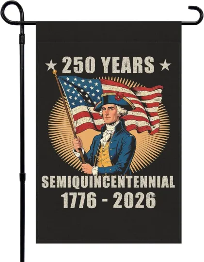 Discover America 250th Birthday Garden Flag 1776-2026 Anniversary Yard