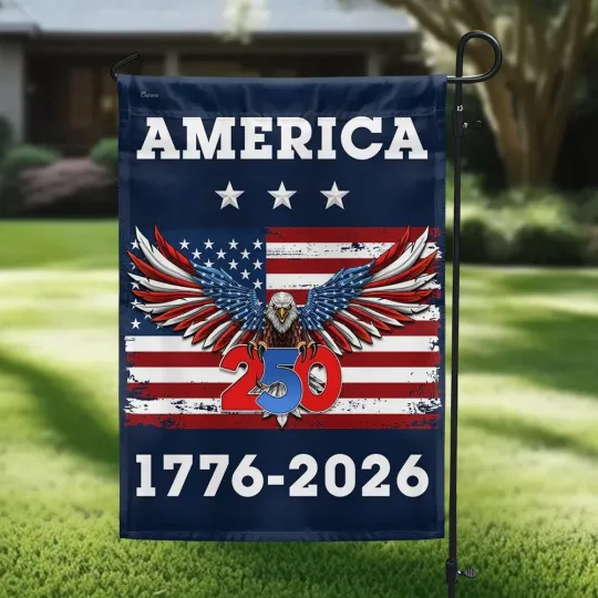 Discover America 250th Anniversary United States Semiquincentennial Patriotic Eagle Flag