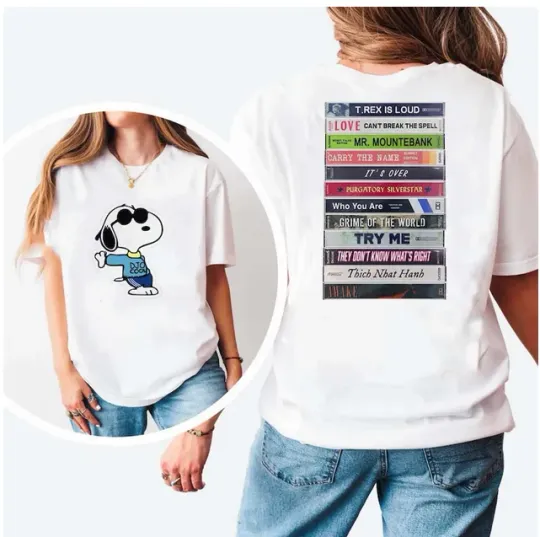 Discover Retro Cartoon World Tour T-Shirt 2026 Album Graphic Concert Tee with Back Track