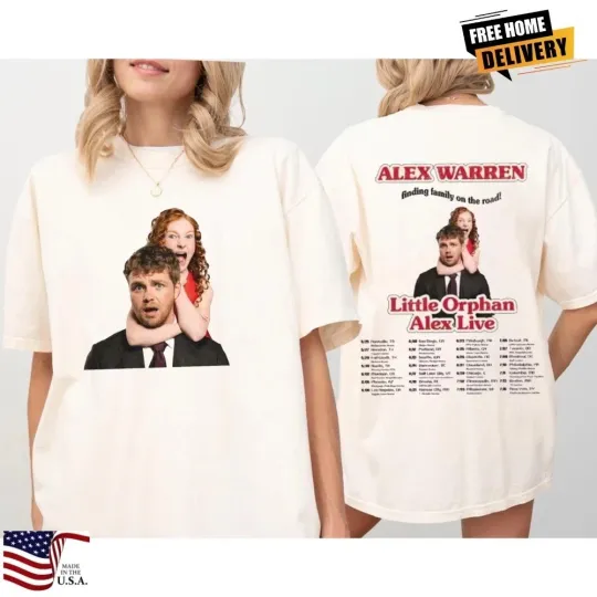 Discover Alex Warren 2026 Tour Double Sided T-Shirt