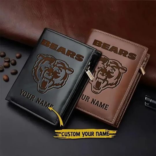 Chicago Bears Farther’s Day Men’s Leather Wallet Trending