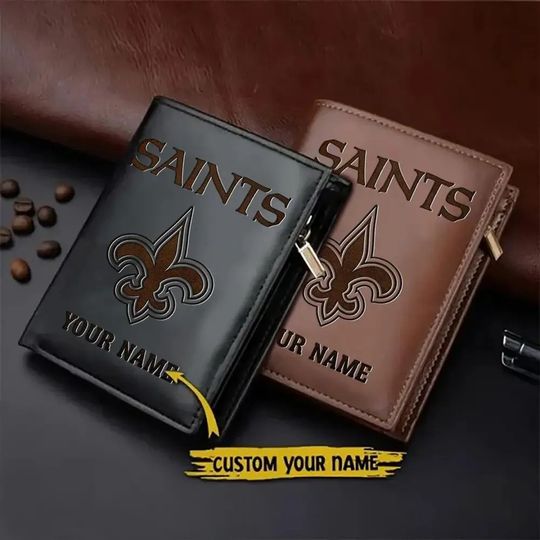 New Orleans Saints Farther’s Day Men’s Leather Wallet Trending