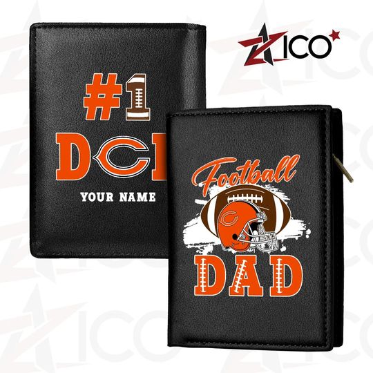 Chicago Bears Farther’s Day Men’s Leather Wallet Trending