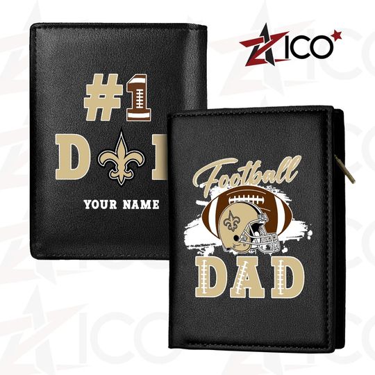 New Orleans Saints Farther’s Day Men’s Leather Wallet Trending