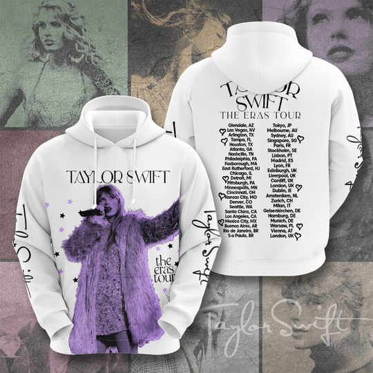 Discover Swift Eras Tour 3D Apparels Hoodie Gift For Fan