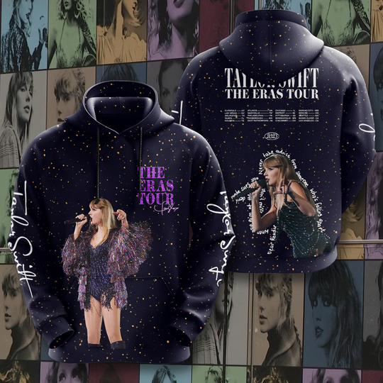 Discover Swift Eras Tour 3D Apparels Hoodie Gift For Fan