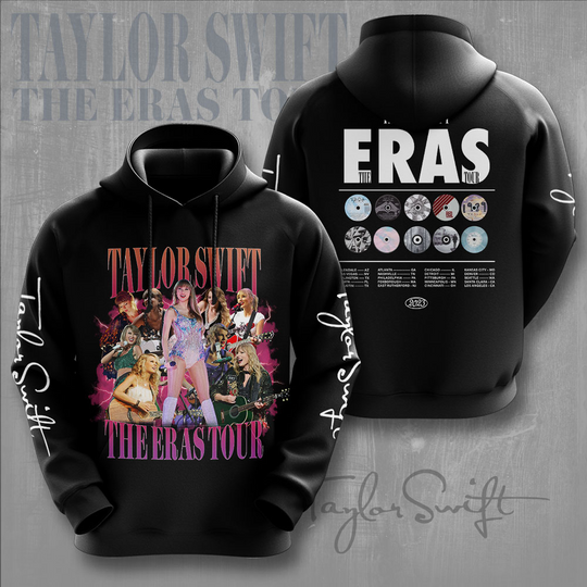 Discover Swift Eras Tour 3D Apparels Hoodie Gift For Fan
