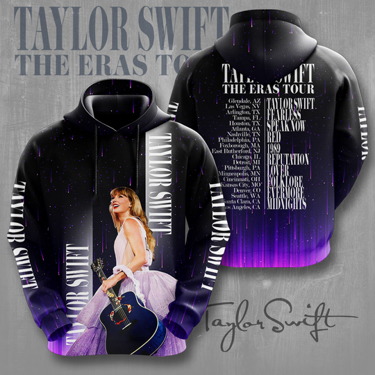 Discover Swift Eras Tour 3D Apparels Hoodie Gift For Fan