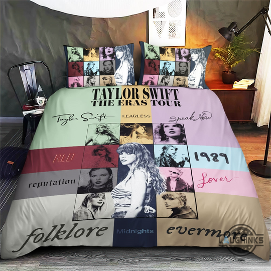 Discover Swift Eras Tour Style Bedding Set – Trendy Fan Bedroom Collection