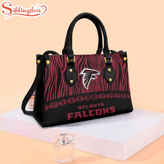 football Atlanta Falcons Zebra Pattern Leather Handbag