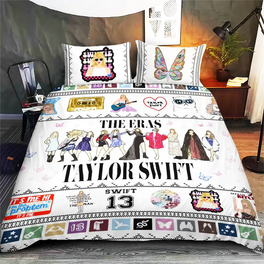 Discover Swift Inspired Bedding Set – Aesthetic Music Fan Style