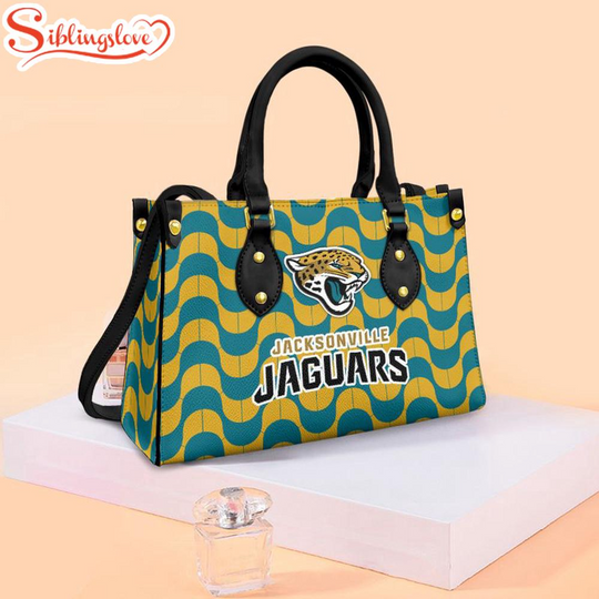 Discover Jacksonville Jaguars Wave Pattern football Team Leather Handbag