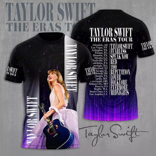 Discover Swift Eras Tour 3D T-Shirt Gift For Fan
