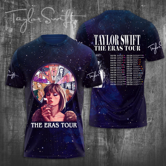 Discover Swift Eras Tour 3D T-Shirt Gift For Fan