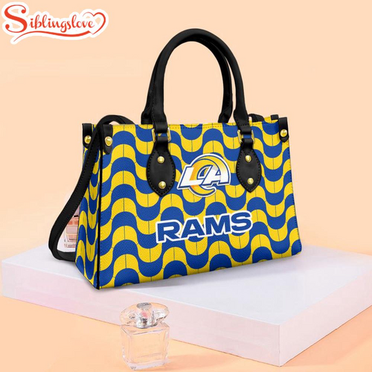 Los Angeles Rams Wave Pattern football Team Leather Handbag