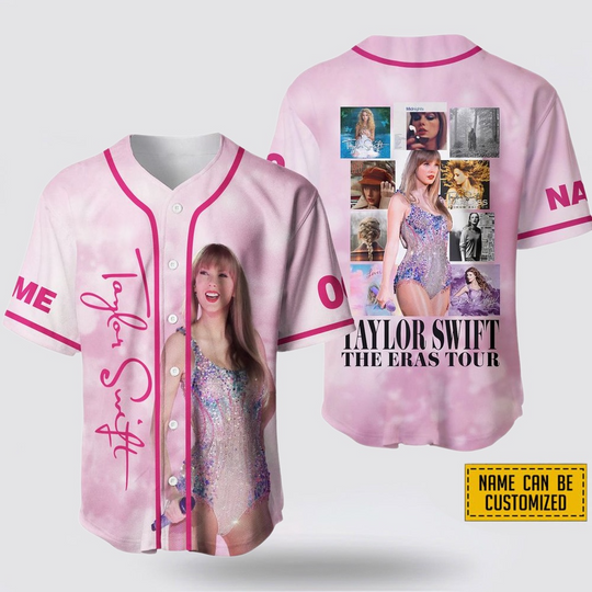 Discover Personalized Name and Number Eras Tour Swift Baseball Jersey Shirts