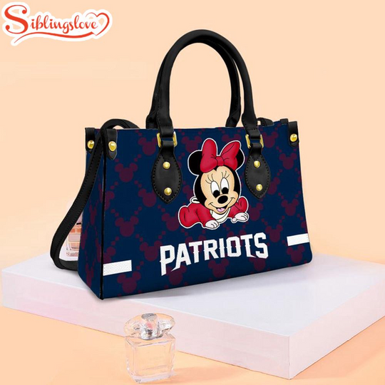 Discover New England Patriots football Minnie Baby Cute Leather Handbag