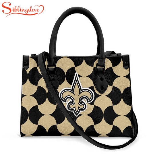 New Orleans Saints India Mahdavi’s Bold Bisazza Pattern Leather Handbag