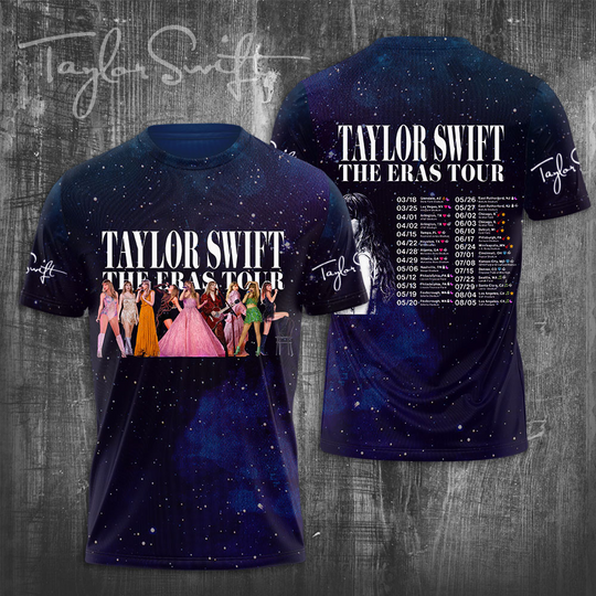 Discover Swift Eras Tour 3D T-Shirt for Clothing