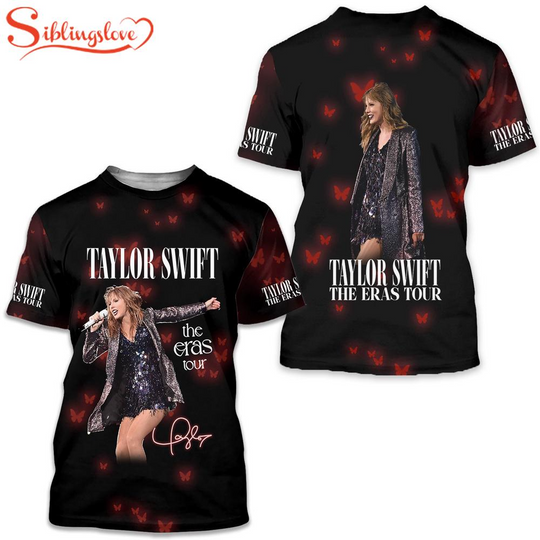 Discover Swift Tour Butterfly All Over Print T-Shirt Music 3D Shirt For Fans