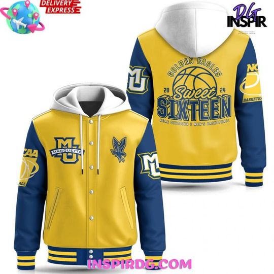 Marquette Golden Eagles Sweet Sixteen Hooded Varsity Jacket