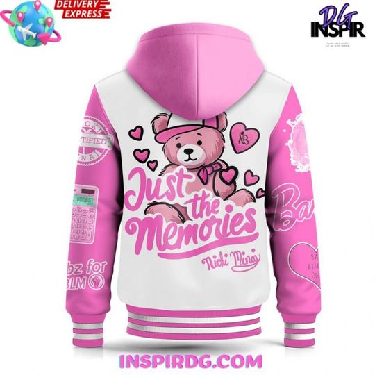 Nicki Minaj Barbie For Life Hooded Varsity Jacket