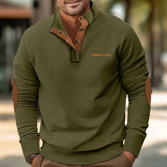 Explore Corduroy Stand Collar Sweatshirts