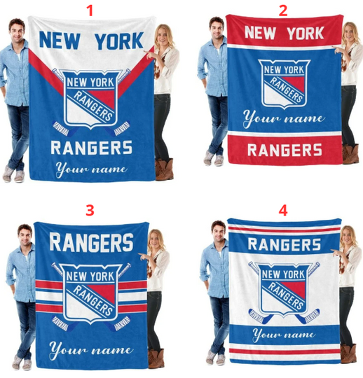 New York Personalized Flannel Blankets,Hockey Fan Gift